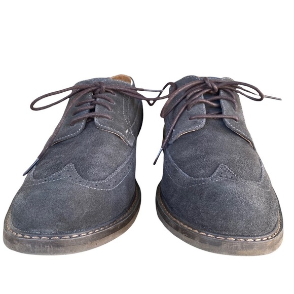 Vionic Bowery Bruno Suede Leather Oxford Shoe Men’s Size 10.5 Charcoal Gray GUC - Picture 3 of 12